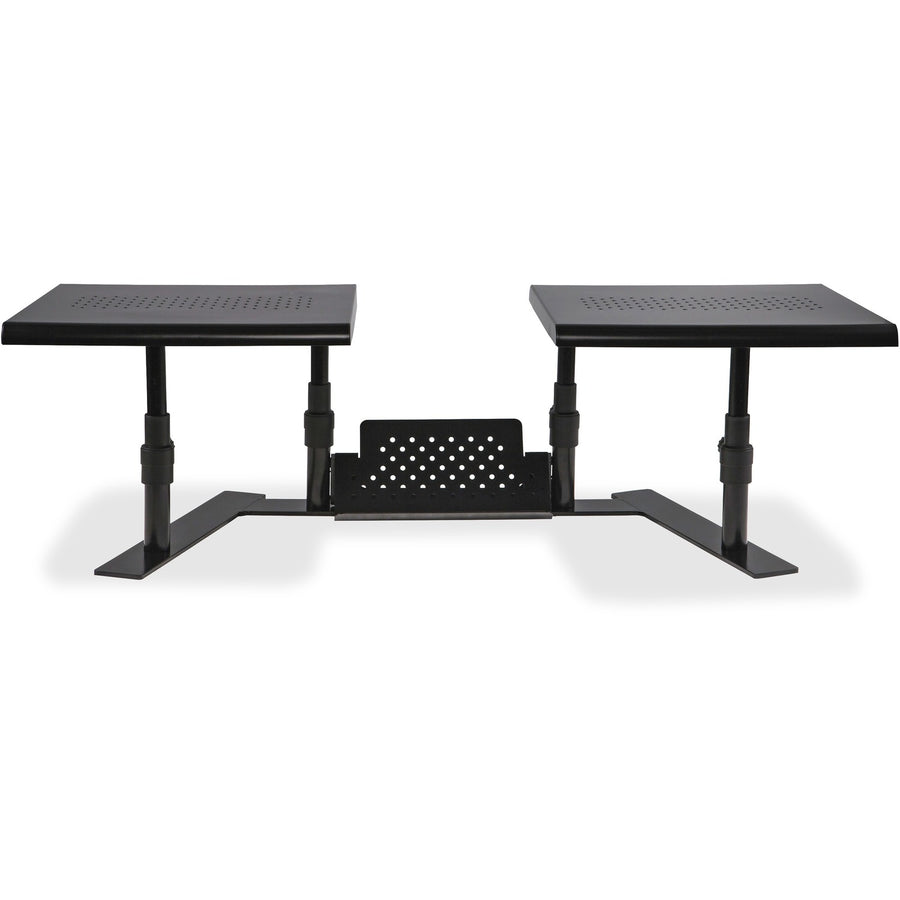 Allsop Metal Art ErgoTwin Height Adjustable Dual Monitor Stand, Pearl Black, 2EA/CT — view 1