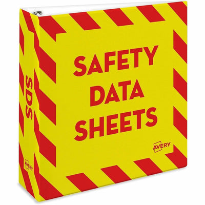 Avery 3" Heavy-Duty Industrial SDS Binder - One-Touch Rings, Red, 8 1/2" Width x 11" Length, 4EA/CT — view 1