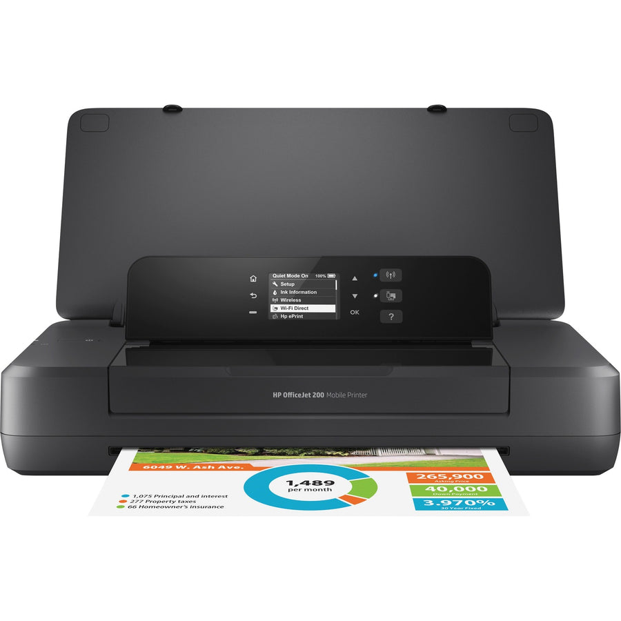 HP OfficeJet 200 Mobile Printer, 14.3" x 2.7", HEWCZ993A