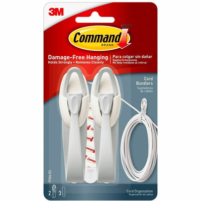 3M Command Cord Bundlers, White, 2 / Pack, MMM17304ES