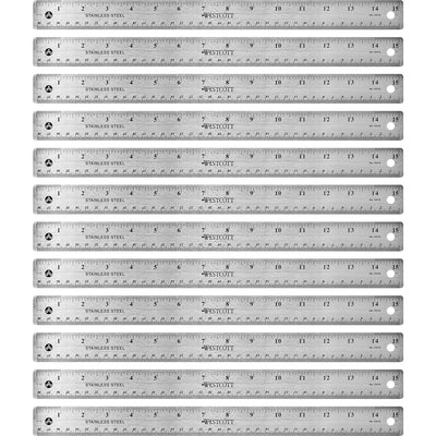 Acme United Westcott Stainless Steel Rulers, 12 / Box — view 1