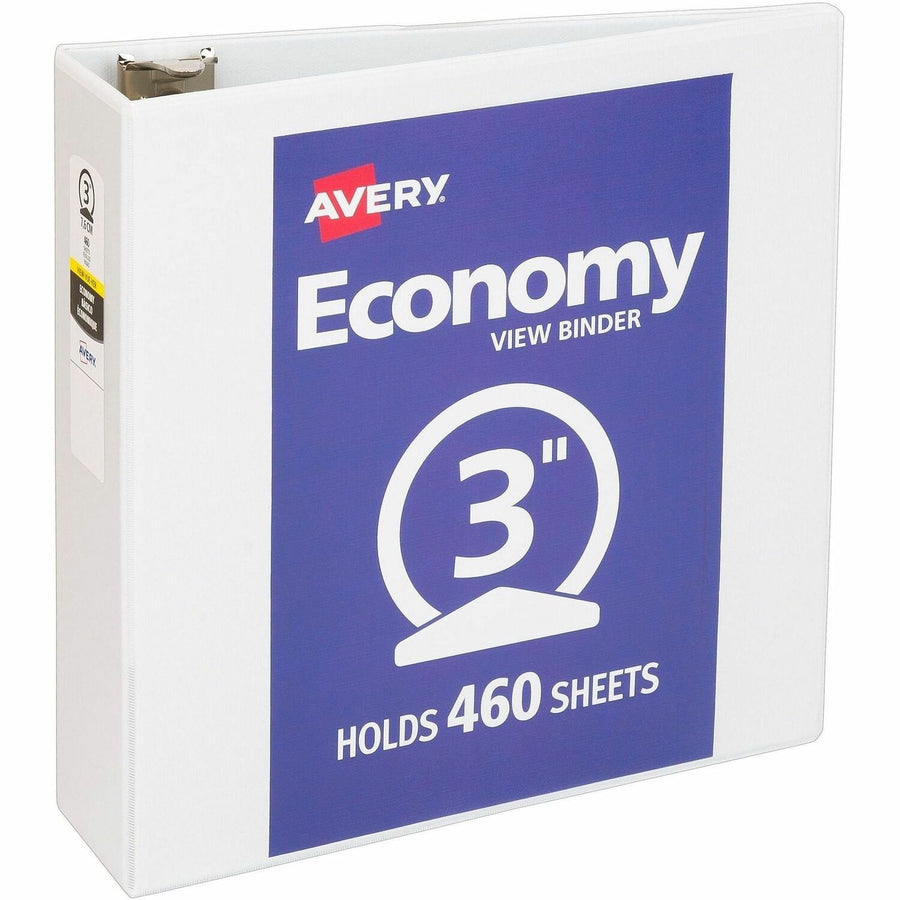 Avery Economy View Binder, White, 8 1/2" Width x 11" Length, 4 / Bundle — view 1