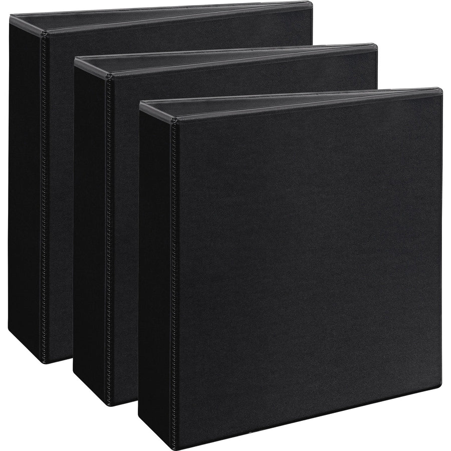 Avery Durable View Binders - EZD Rings, Black, 8 1/2" Width x 11" Length, 3 / Bundle — view 1