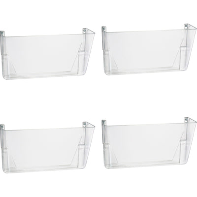 Officemate Mountable Wall File, Clear, 4 / Carton, OIC21434CT