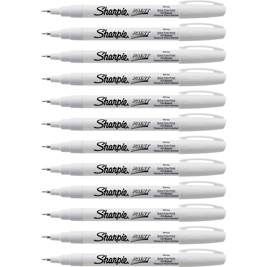 Sharpie Extra Fine Oil-Based Paint Markers, White, Acid-free Ink, 2 / Bundle, SAN35531BD