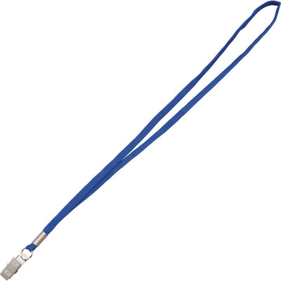 Advantus Flat Clip Lanyard, Blue, 100 / Box, AVT97127