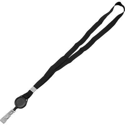 Advantus Badge Reel Lanyard, Black, 12 / Pack — view 1