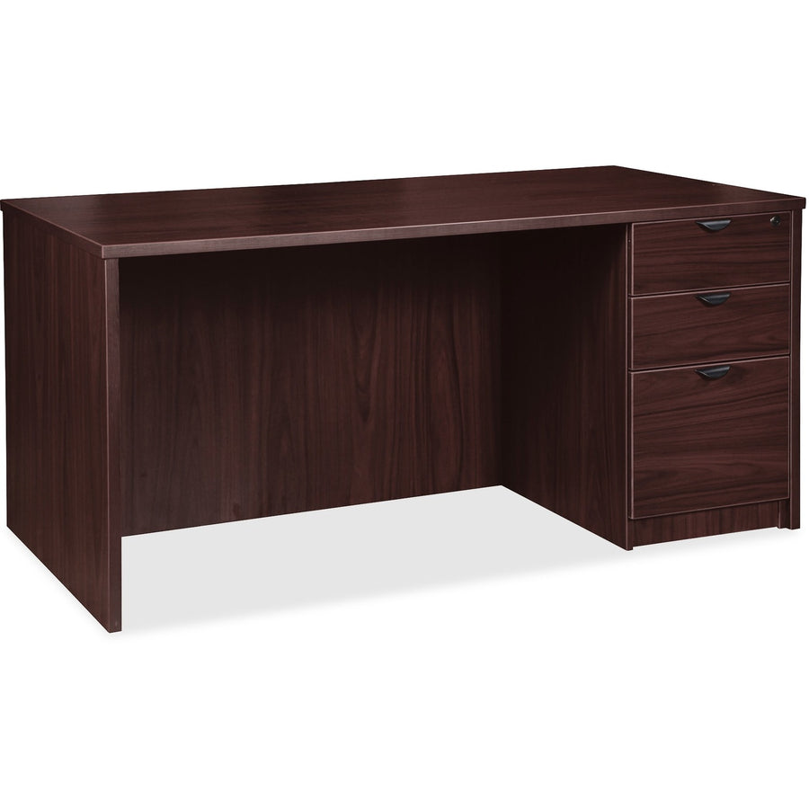 Lorell Prominence 2.0 Right-Pedestal Desk, 29" Height x 72" Width x 36" Depth, Particleboard, Grommet, LLRPD3672RSPES