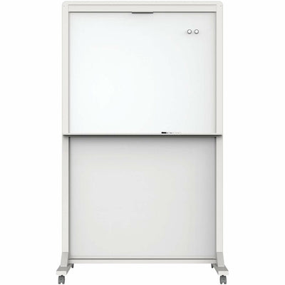 ACCO Quartet Motion Dual-Track Mobile Magnetic Dry-Erase Easel, QRTECM4068DT