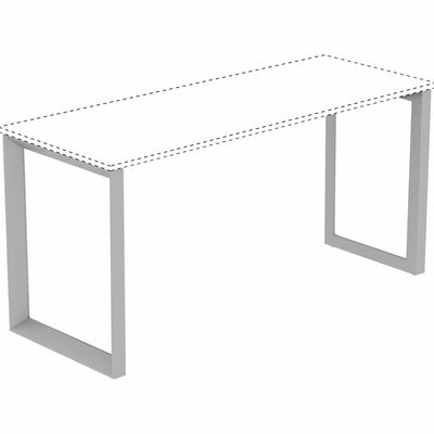 Lorell Relevance Series Desk-height Side Leg Frame, Silver, LLR16204
