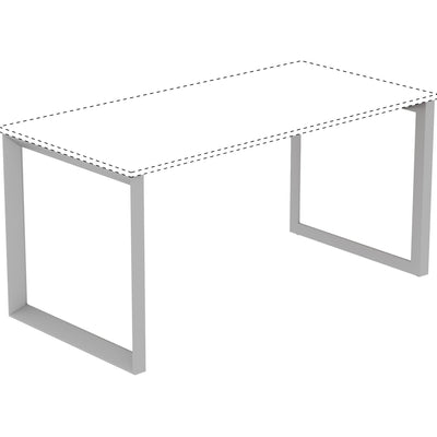 Lorell Relevance Series Desk-height Side Leg Frame, Silver, LLR16205