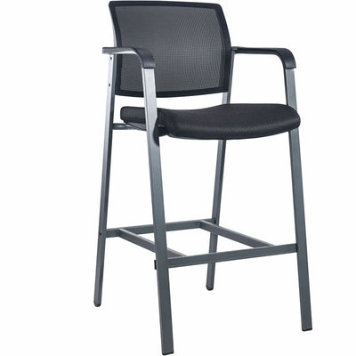 Lorell Mesh Back Guest Stool with Arms, LLR30954