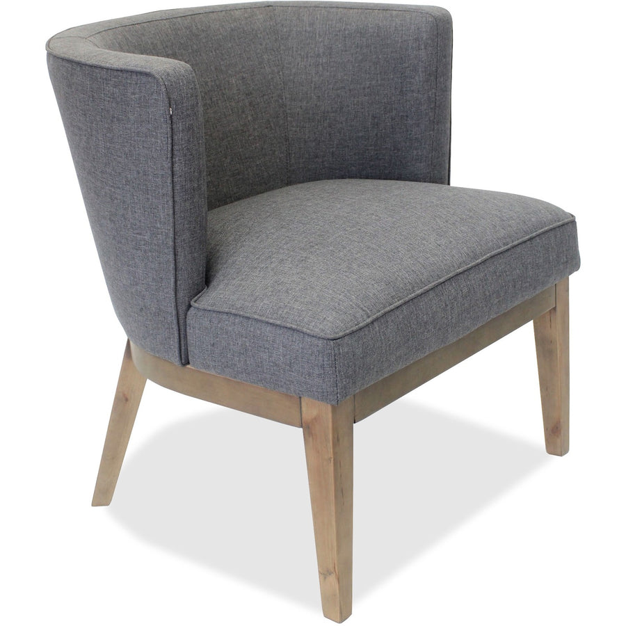 Lorell Accent Guest Chair, 25.5" x 28", Gray, Linen, Upholstered, LLR82094