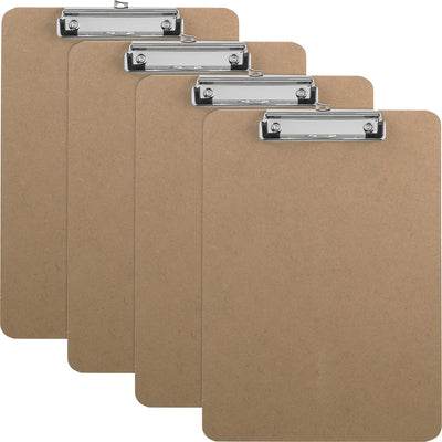 Business Source Flat Clip Clipboard, Brown, 9" Width x 12 1/2" Length, 6 / Box — view 1