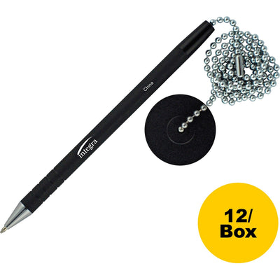 Integra Antimicrobial Rubber Barrel Counter Pen, 12 / Box, ITA38648BX