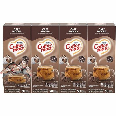 Nestle Professional Coffee mate Café Mocha Nondairy Liquid Creamer Singles, 4 / Carton, NES35115CT