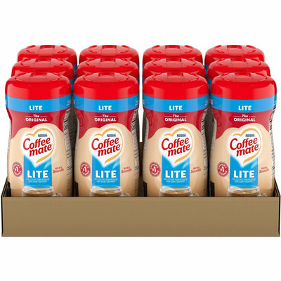 Coffee mate Original Lite Powdered Coffee Creamer Canister, Cholesterol-free, 12 / Carton, NES74185CT