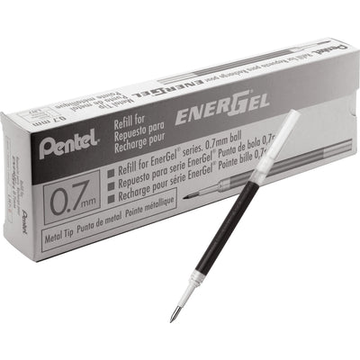 Pentel EnerGel Liquid Gel Pen Refill, 12 / Box, PENLR7ABX
