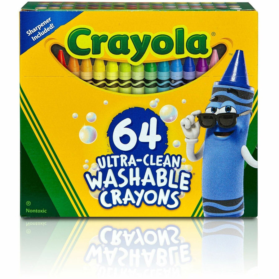 Crayola Washable Crayons, Assorted, 64 / Pack — view 1