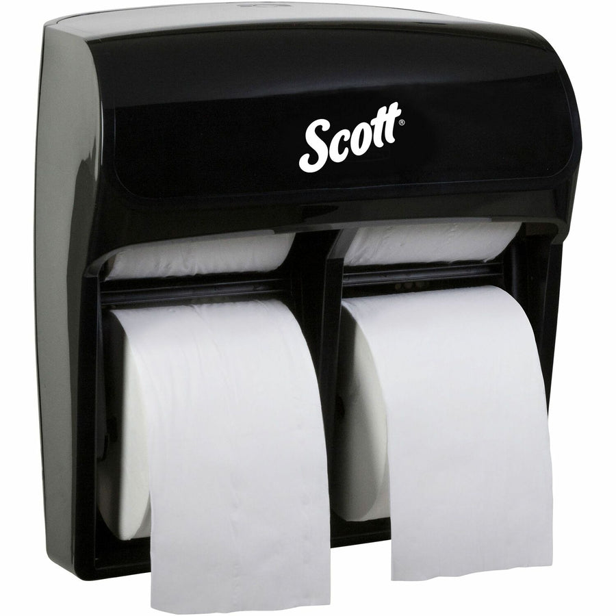 Scott Pro High-Capacity Coreless Standard Roll Toilet Paper Dispenser, 11.3" x 12.8", Black, Plastic, 4 x Roll, Durable, KCC44518