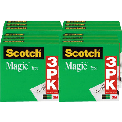 3M Scotch 1/2"W Magic Tape, Clear, 4 / Bundle — view 1