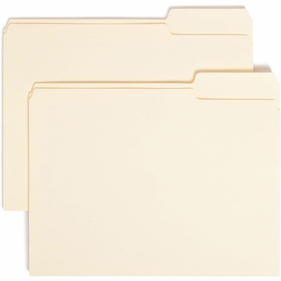 Smead File Folders with Single-Ply Tab, 11.625" x 9.5", Manila, 1/3, Right, 1/2", Rounded Corner, 5 / Carton, SMD10333CT