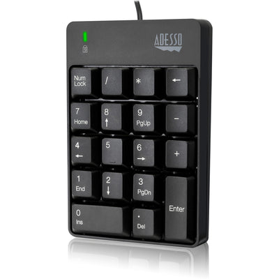 Adesso USB Spill Resistant 18-Key Numeric Keypad, Black, /CT — view 1