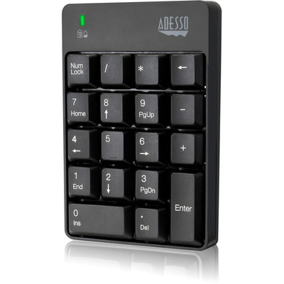 Adesso Wireless Spill Resistant 18-Key Numeric Keypad, Black, /CT — view 1
