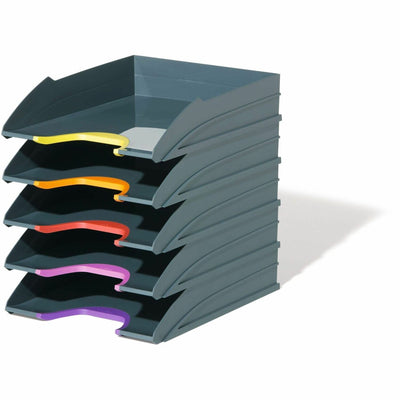 Durable Office VARICOLOR Desk Tray, Gray, 1 Pack, DBL770557