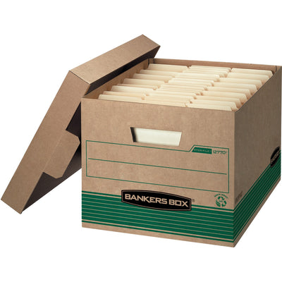 Fellowes Bankers Box STOR/FILE Recycled File Storage Box, Green, 20 / Carton, FEL1277008