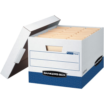 Fellowes Bankers Box Letter/Legal File Storage Box, Blue, 20 / Carton, FEL0724314