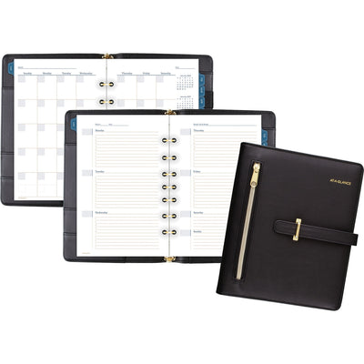 ACCO At-A-Glance Buckle Closure Undated Desk Start Set, Black, 5 1/2", AAGDR111804005