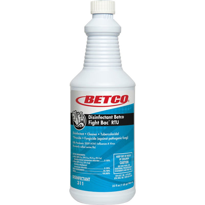 Betco Fight-Bac RTU Disinfectant Cleaner, Clear, 12EA/CT — view 1