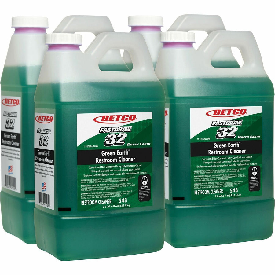 Betco Green Earth FastDraw 32 Restroom Cleaner, Water Soluble, 4 / Carton, BET5484700