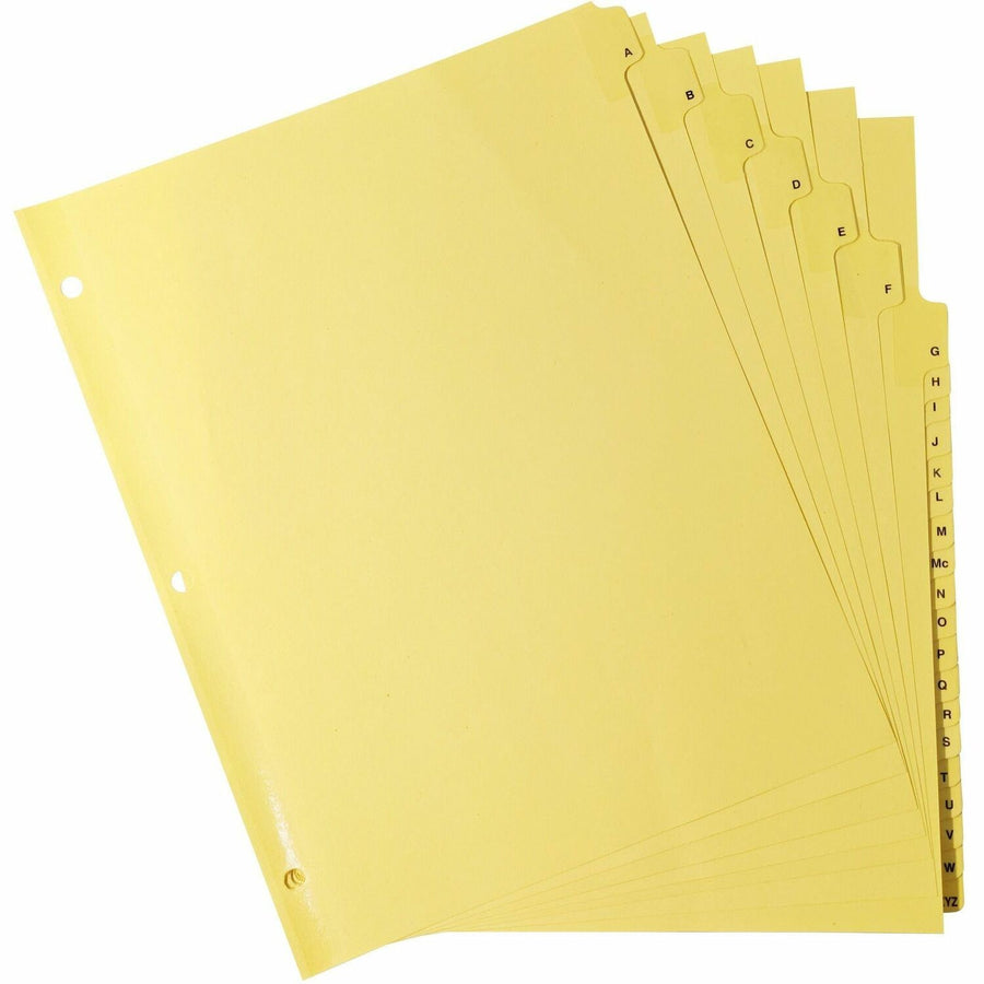 Business Source A-Z Clear Plastic Tab Index Dividers, Buff, 1 Set — view 1