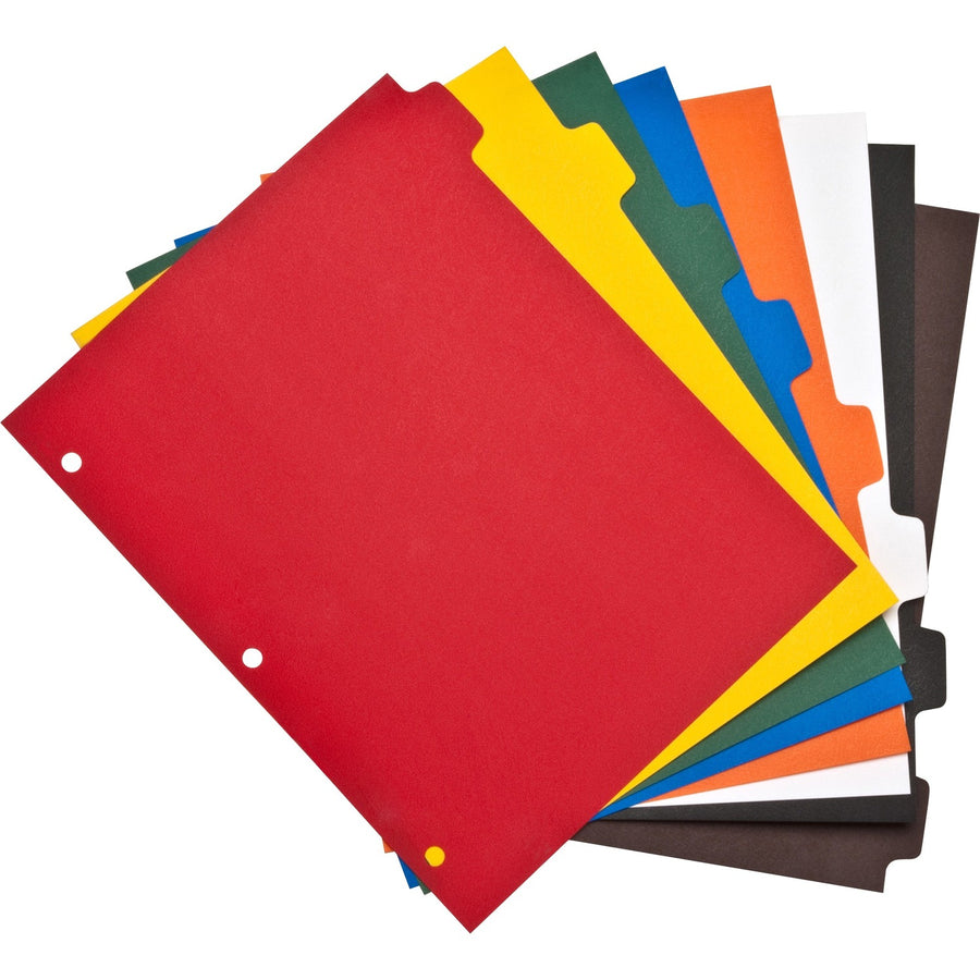 Business Source Plain Tab Color Polyethylene Index Dividers, Brown, 1 Set — view 1
