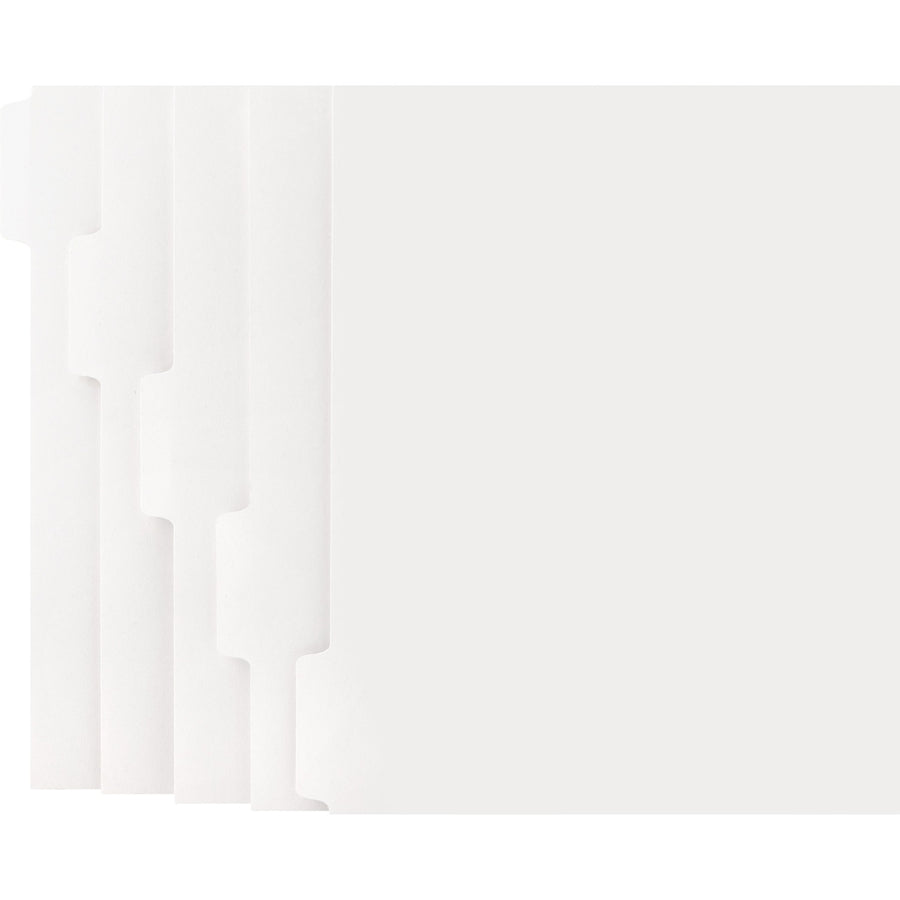 Business Source Straight Collated Print-on Tab Divider, White, 1 Box — view 1