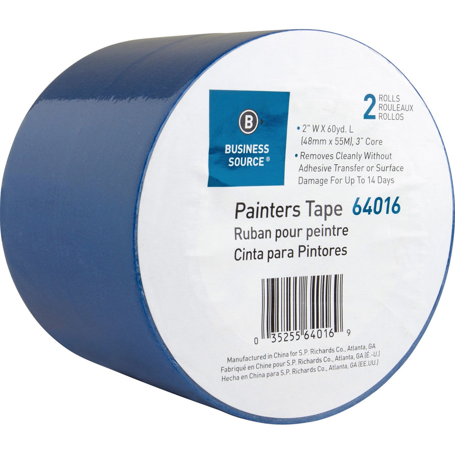 Business Source Multisurface Painter's Tape, Blue, 2", 60 yd, Pliable, 1 / Pack, BSN64016