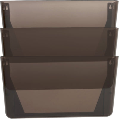 Lorell Wall File Pockets, Smoke, 3 / Pack, LLR60002