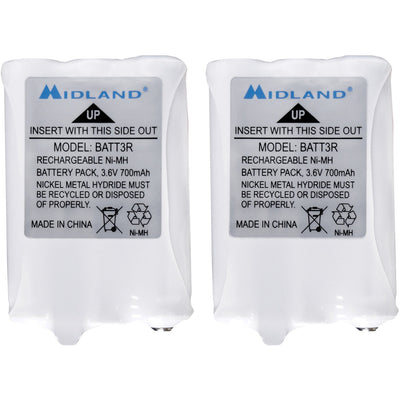 Midland Radio Rechargeable Battery Pack, 1 Pair, MROAVP14