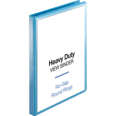 Business Source Round-ring View Binder, Light Blue, 8 1/2" Width x 11" Length, 12EA/CT 80CT/PL — view 1