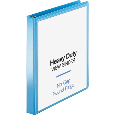 Business Source Round-ring View Binder, Light Blue, 8 1/2" Width x 11" Length, 12EA/CT — view 1