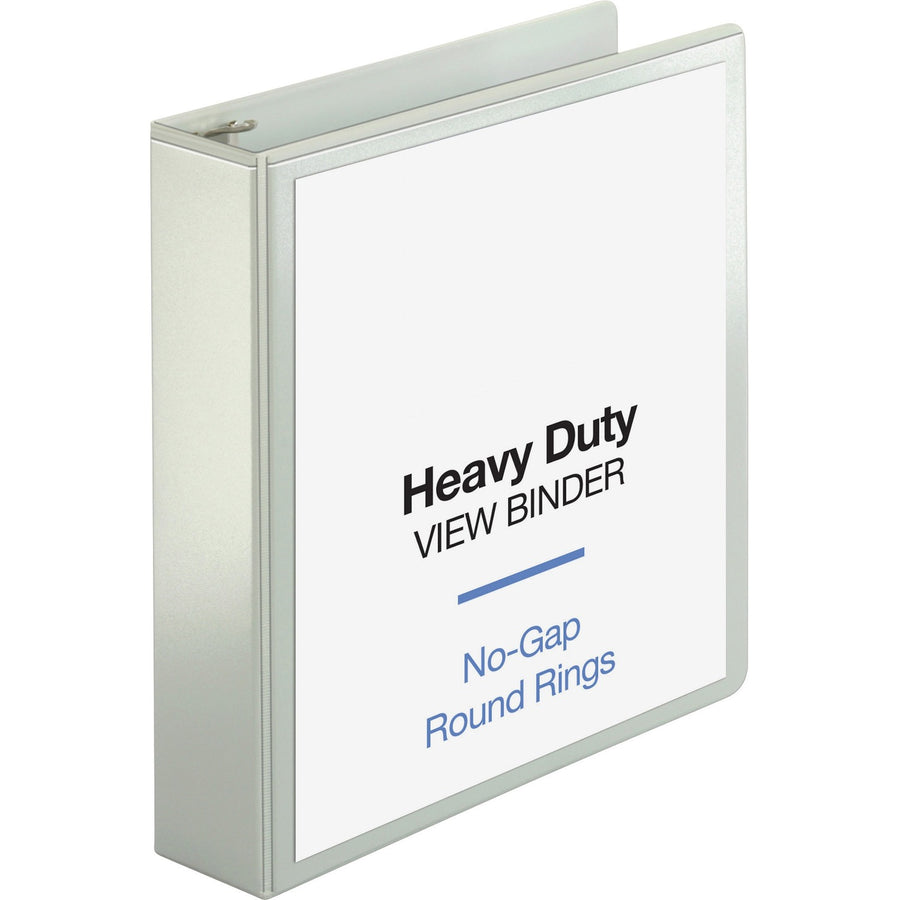 Business Source Round-ring View Binder, White, 8 1/2" Width x 11" Length, 6EA/CT — view 1