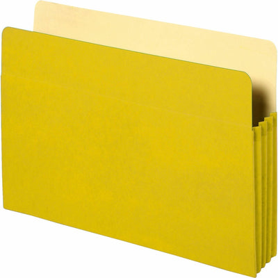 Business Source Letter Recycled File Pocket, Yellow, 8 1/2" Width x 11" Length, BSN26553
