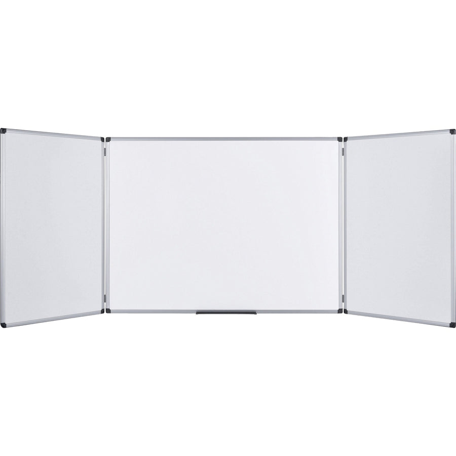 MasterVision Maya Trio Magnetic Whiteboard, Pen Tray, BVCTR0202101170
