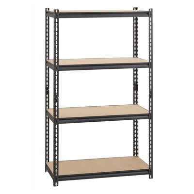Lorell Iron Horse 2300 lb Capacity Riveted Shelving, Black, LLR59696