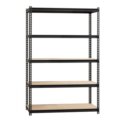 Lorell Iron Horse 2300 lb Capacity Riveted Shelving, Black, LLR59699