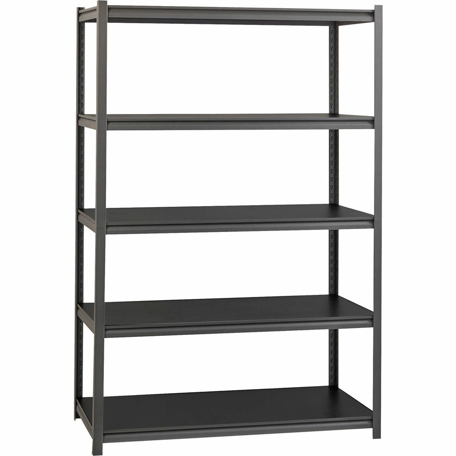 Lorell Iron Horse 3200 lb Capacity Riveted Shelving, 48" x 72", Black, Laminate, LLR59703