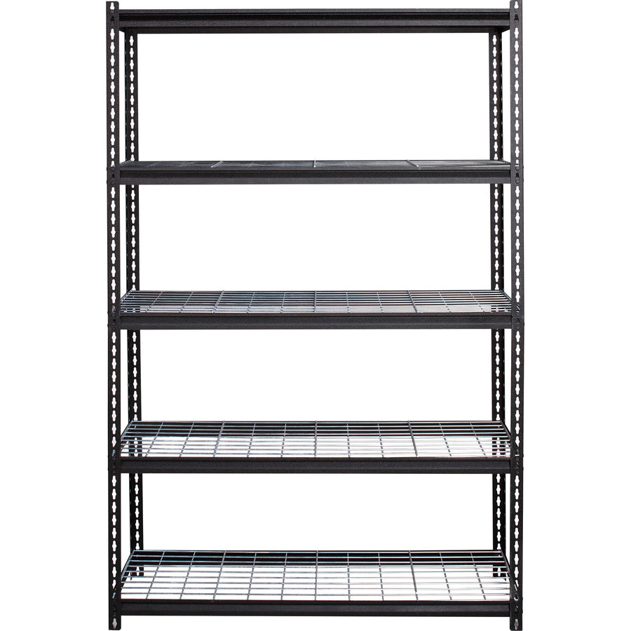 Lorell Wire Deck Shelving, 48" x 72", Black, Steel, LLR99930