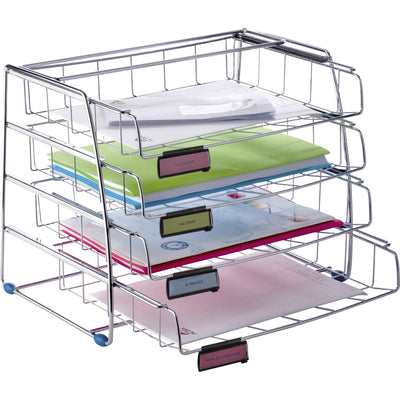 Alba Letter Tray, Chrome, ABACOR4I